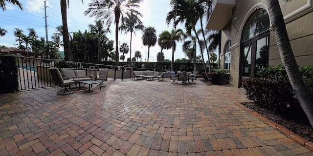 view of patio / terrace featuring an outdoor hangout area