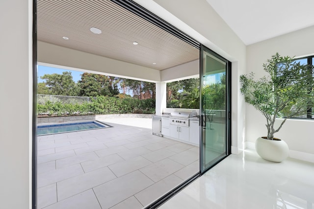 view of patio / terrace with a grill