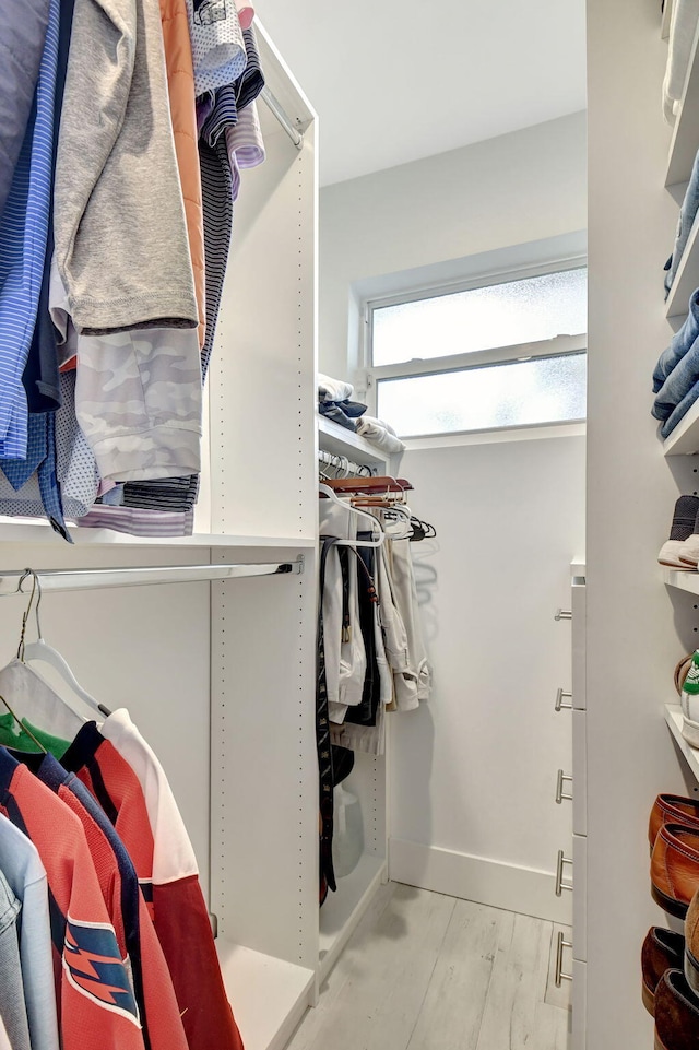 view of walk in closet