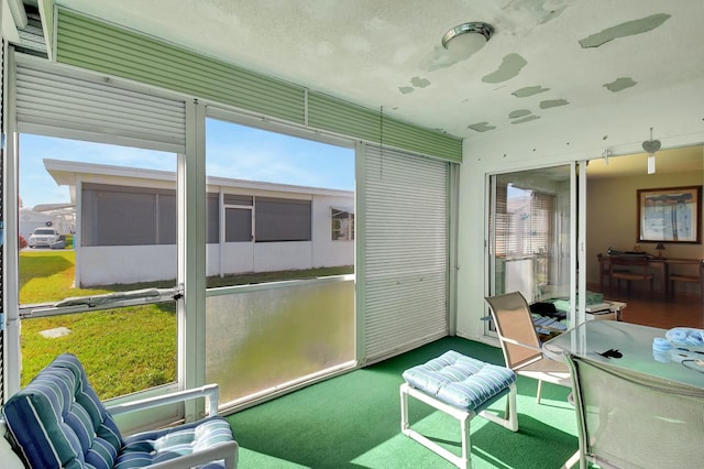 sunroom with a healthy amount of sunlight