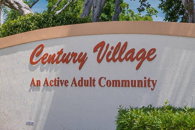 view of community sign