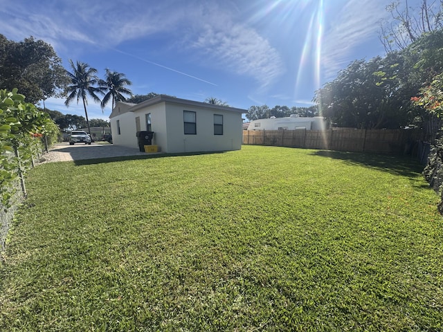 view of yard with a patio area