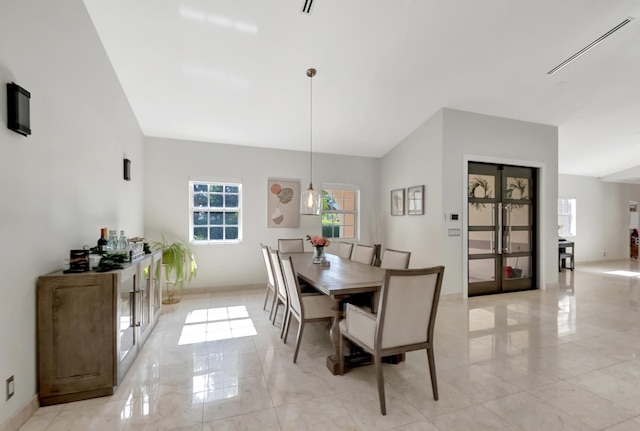 view of dining area