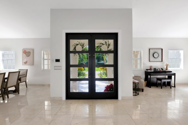 entryway with french doors