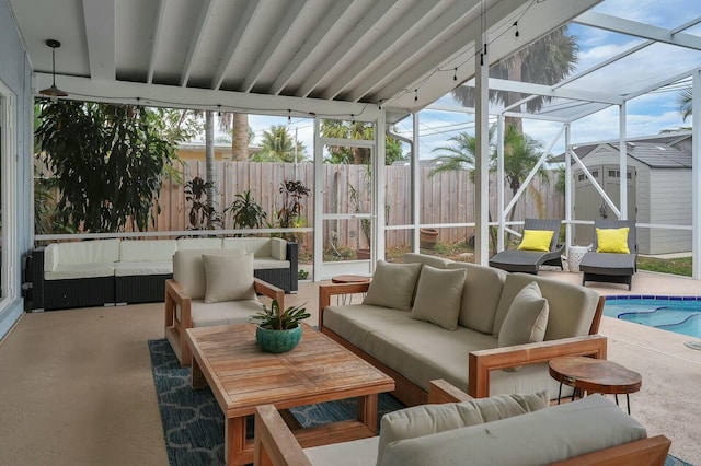 view of sunroom / solarium