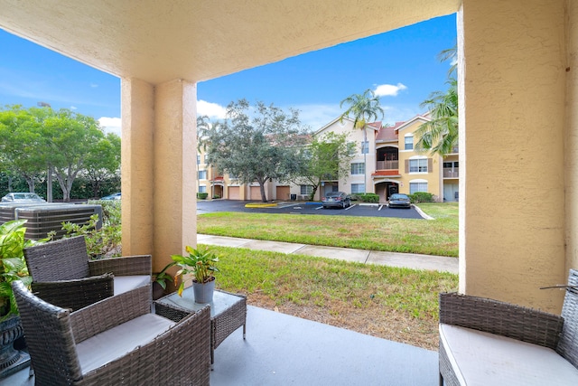 view of patio featuring central AC unit