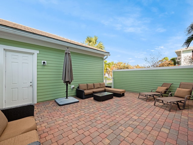 view of patio / terrace featuring outdoor lounge area