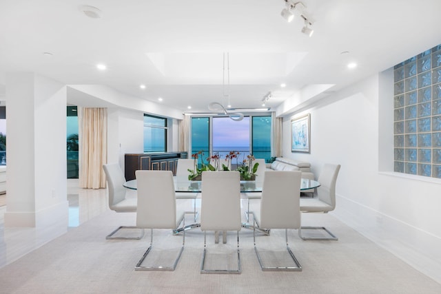 dining area featuring floor to ceiling windows