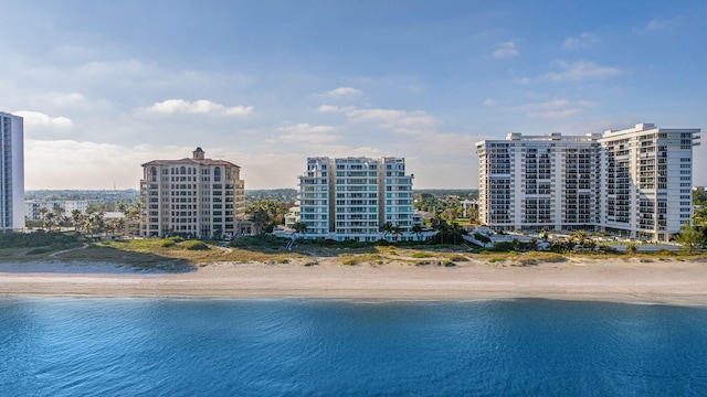 water view featuring a beach view