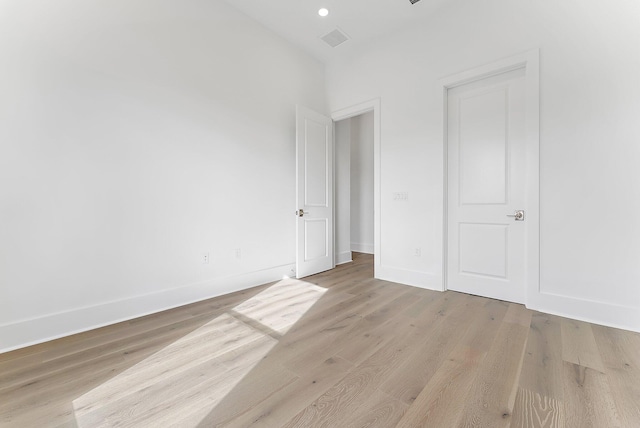 unfurnished bedroom featuring light hardwood / wood-style flooring