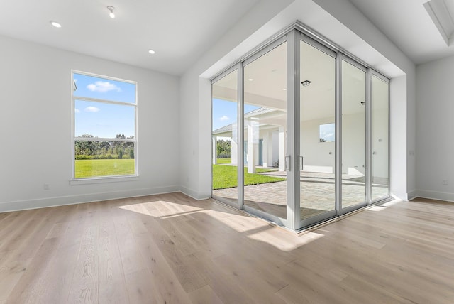 entryway featuring light wood-type flooring