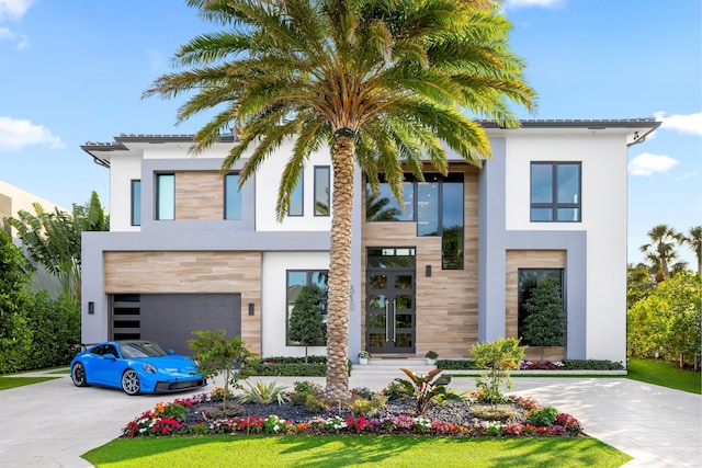 view of front facade with a garage