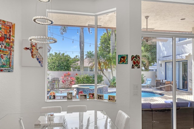 dining room with a healthy amount of sunlight