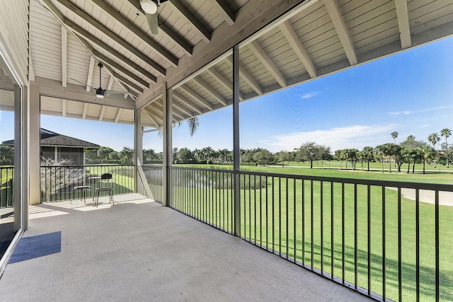 view of patio / terrace with ceiling fan