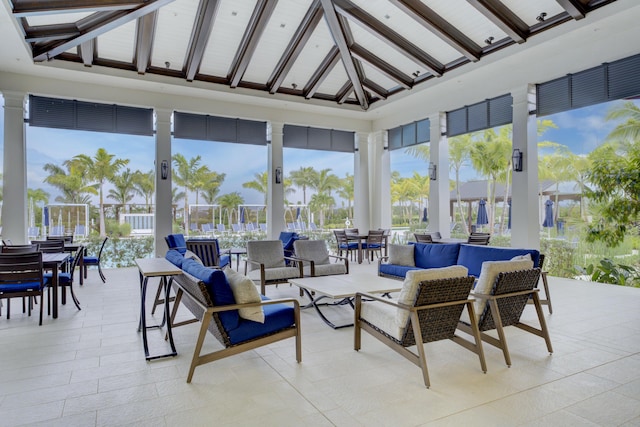 view of sunroom