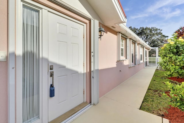 view of doorway to property