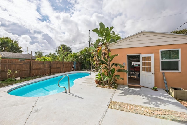 view of pool featuring a patio area