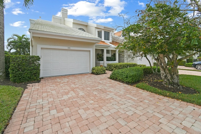 view of front of house featuring a garage