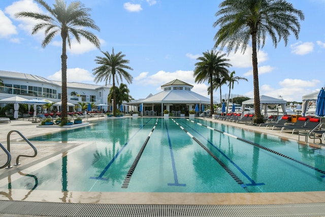 view of pool with a patio area