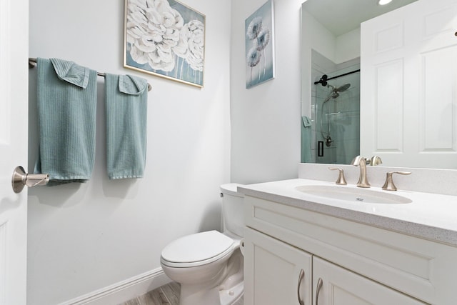 9289 SW Miracoli Way, Port Saint Lucie, FL 34987 - full bathroom with toilet, a shower, and vanity