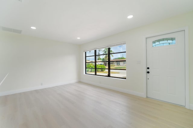 entrance foyer featuring light hardwood / wood-style floors