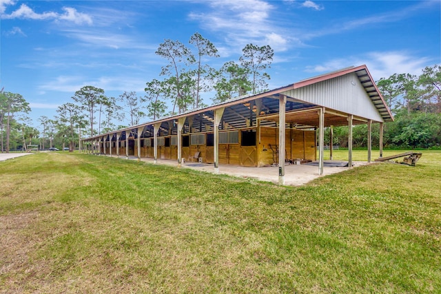 view of horse barn