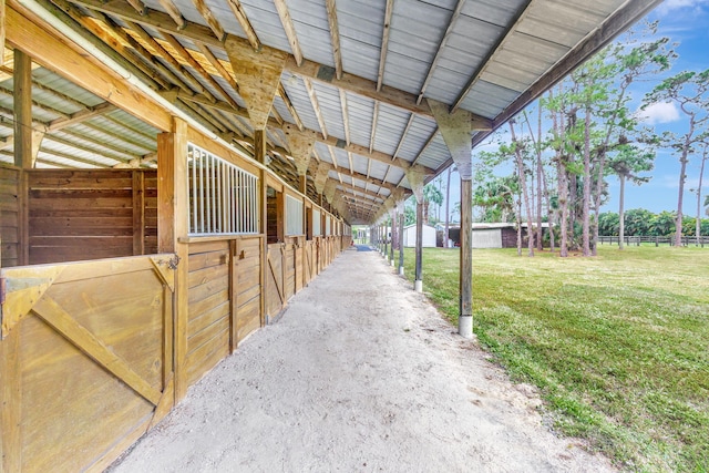 view of horse barn