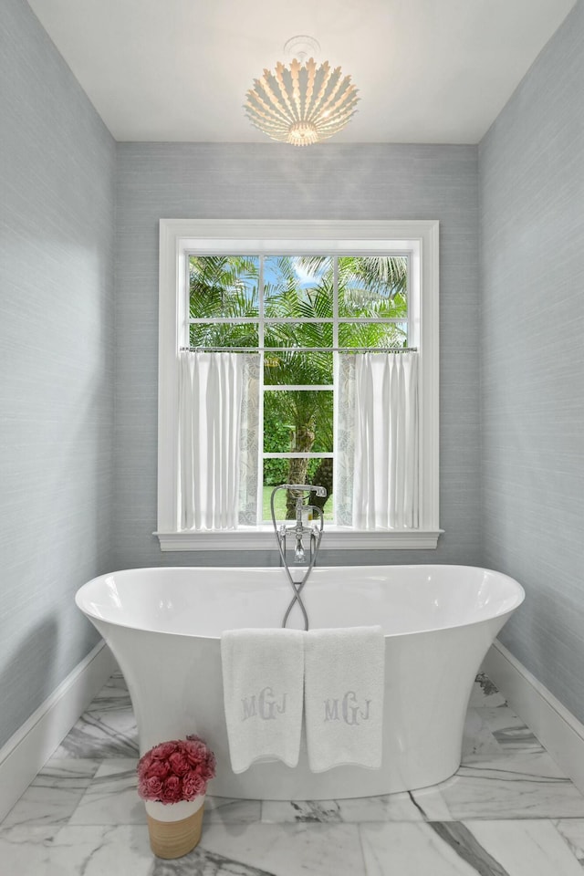 bathroom with a bathing tub