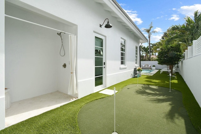 view of yard with a patio