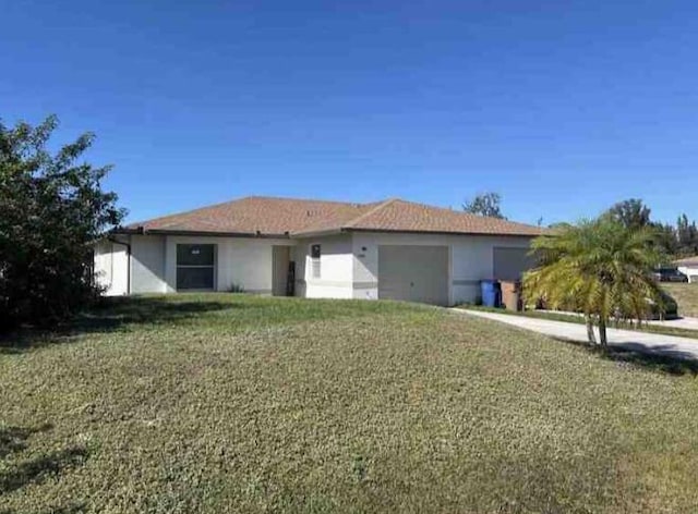 ranch-style house with a front yard