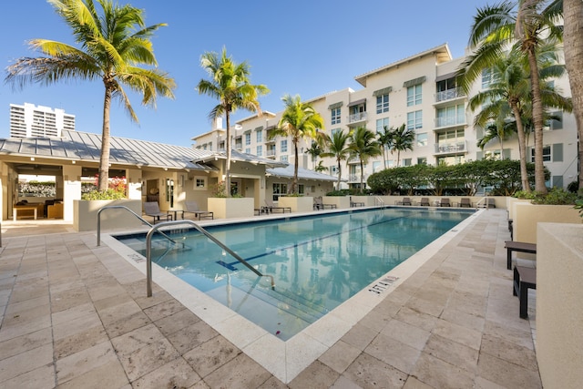 view of pool with a patio