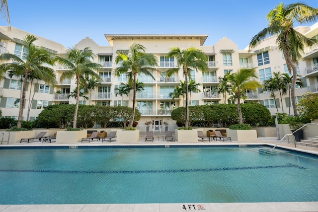 view of pool with a patio area