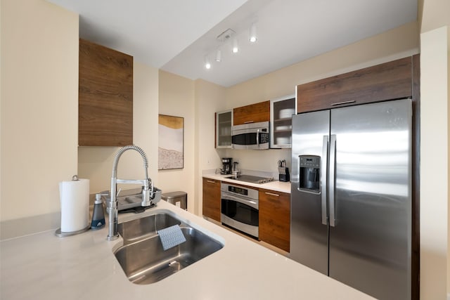 kitchen with stainless steel appliances and sink