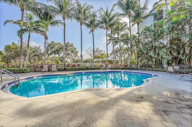 view of pool with a patio