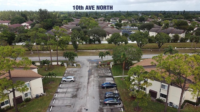 drone / aerial view with a residential view