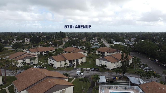 bird's eye view with a residential view