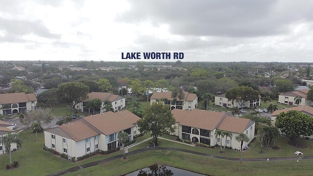 aerial view with a residential view