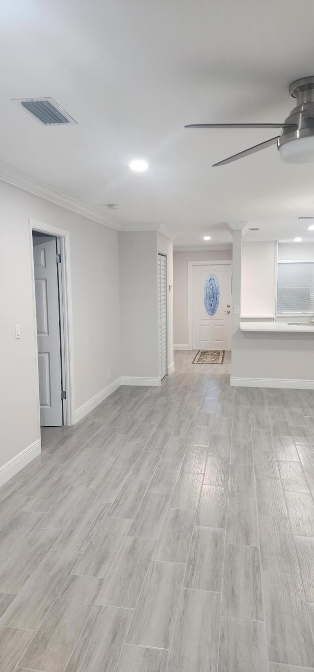 interior space featuring light hardwood / wood-style flooring