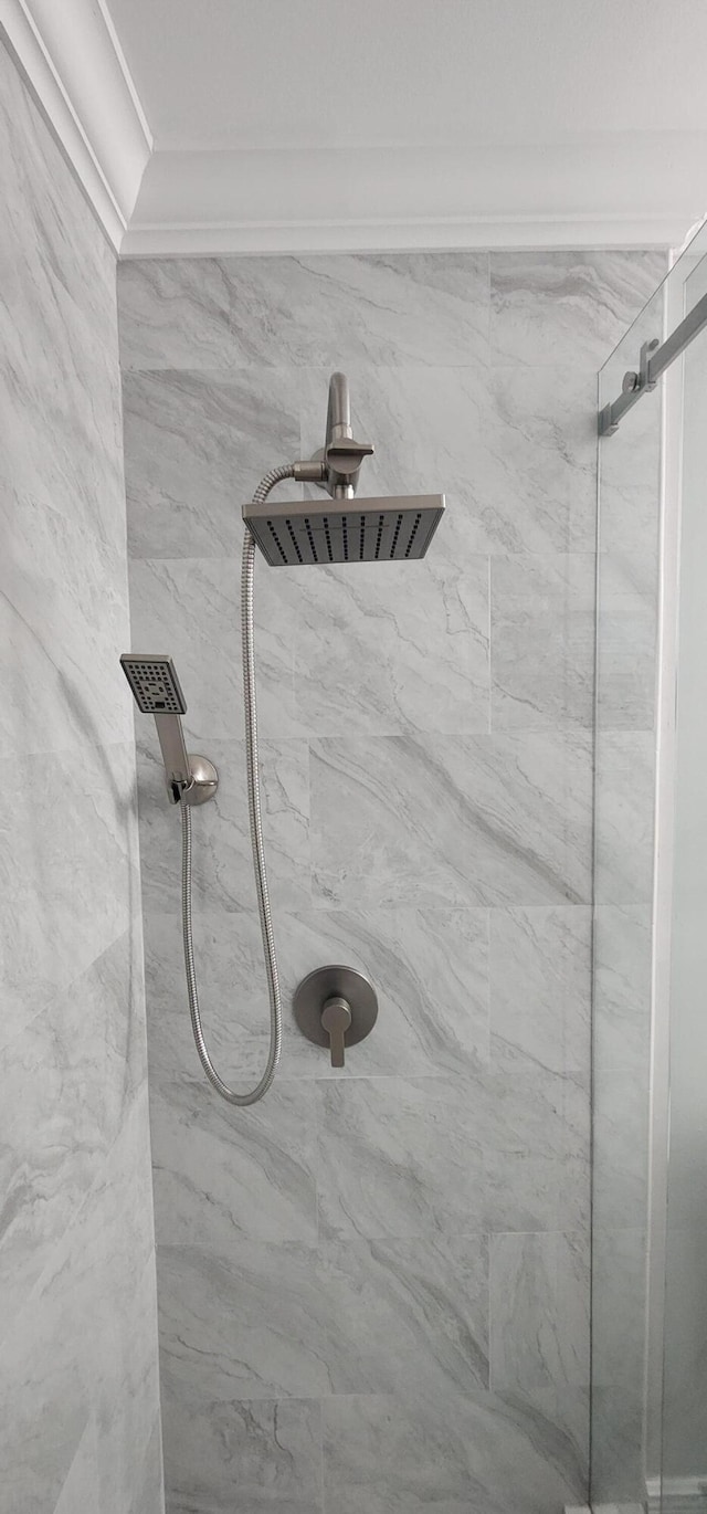 room details with tiled shower