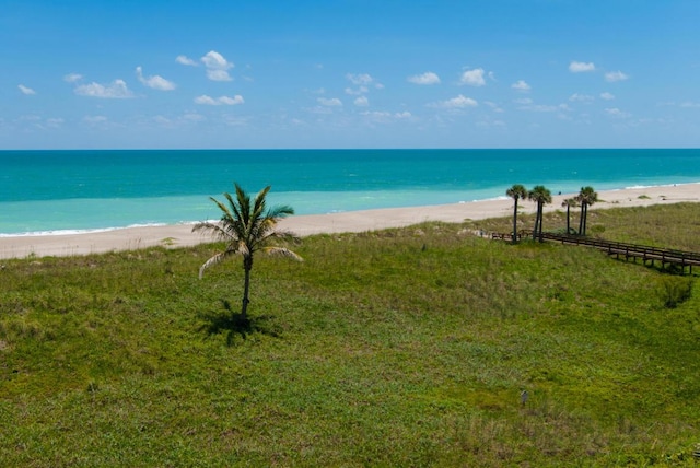 water view featuring a beach view