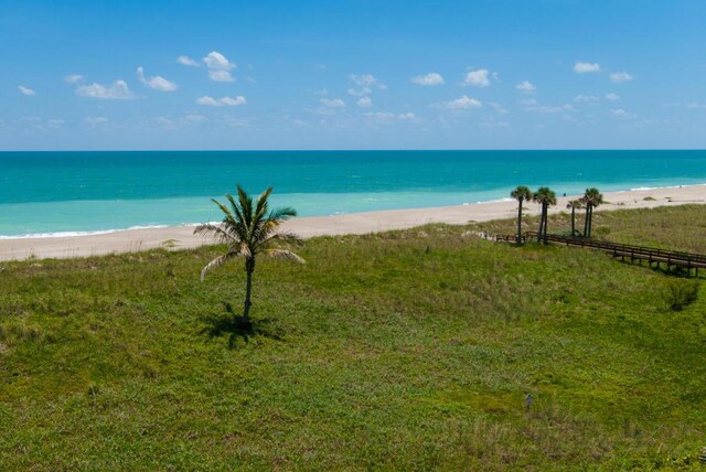 view of water feature featuring a view of the beach