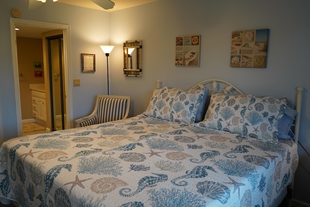 bedroom with ceiling fan