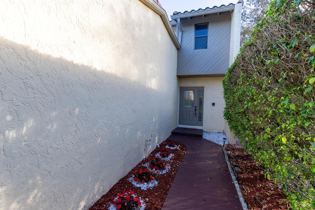 view of doorway to property