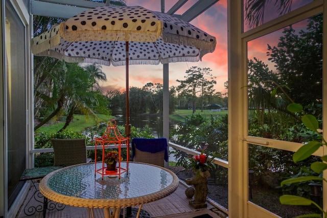 view of sunroom