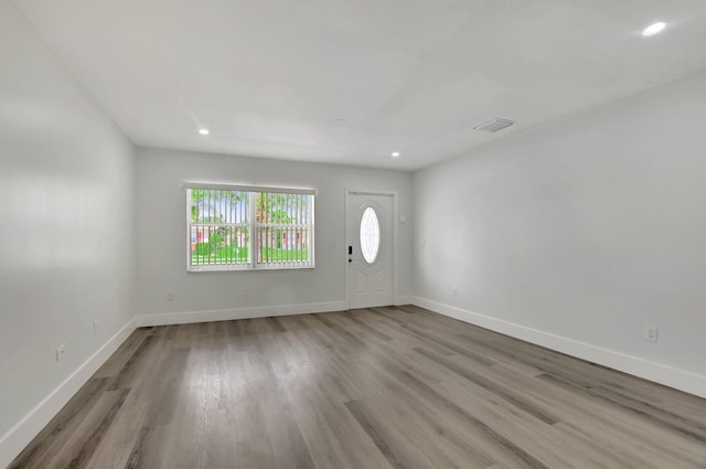 entrance foyer featuring light hardwood / wood-style flooring