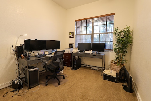 view of carpeted office