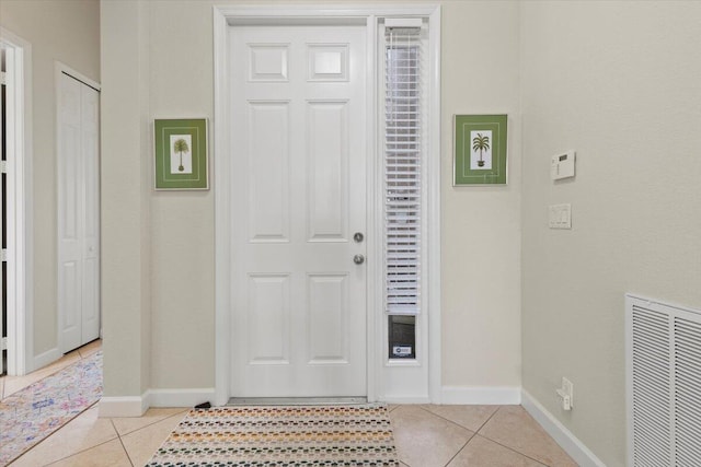 view of tiled entrance foyer