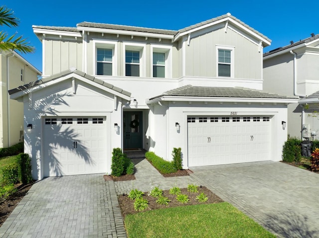 view of front of home featuring a garage