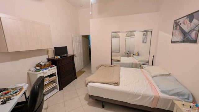 view of tiled bedroom