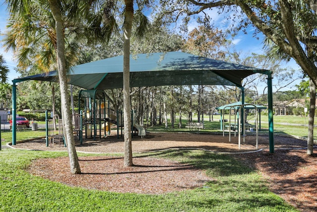 view of jungle gym